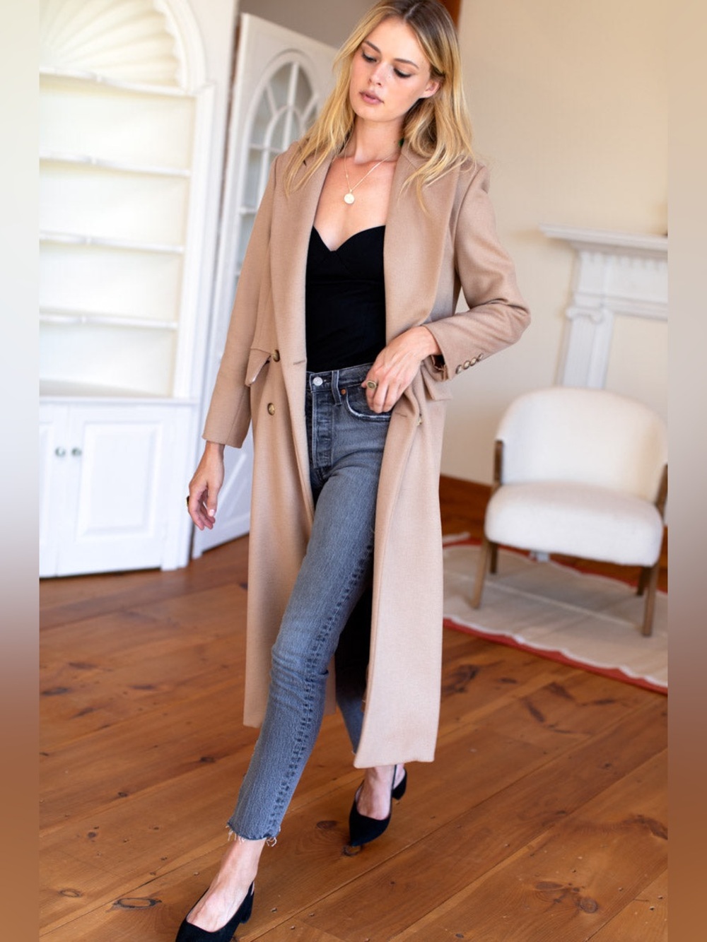 Emerson Fry Julius‎ Long Coat Camel Wool Cashmere size XXS